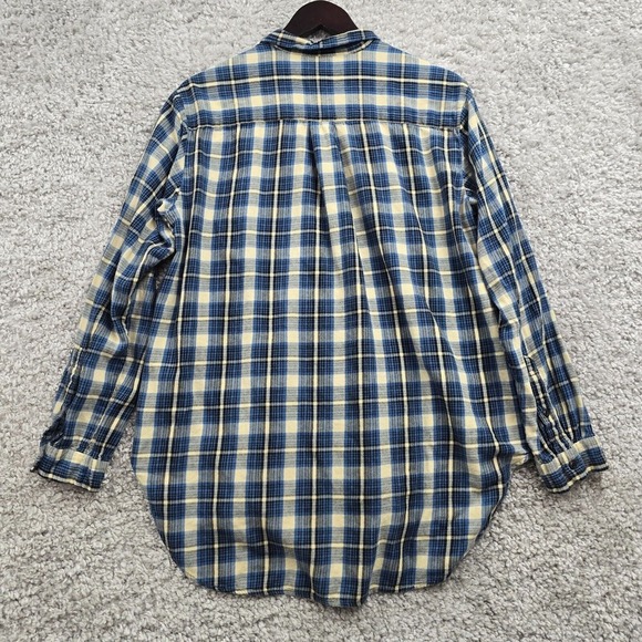 Denim & Supply Shirt Womens Large Blue Plaid Button Up Long Sleeve Casual Fall - Picture 8 of 12
